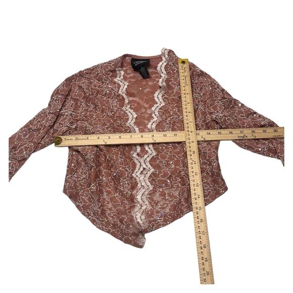 Lovely Grace Size Small Pink Vintage Sequin Bolero or Cover Up Size Small - Picture 3 of 4